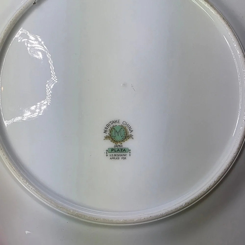 Noritake China Plaza Dinner Plates Set‎ of 5 Vintage Floral Gold Trim Japan 10